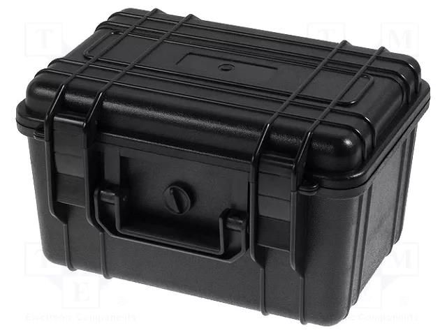 Case; tool case; black; ABS; 263x206x156mm; IP67 NEWBRAND NB-45-2-B