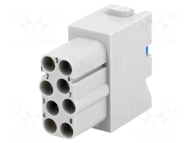 Connector: HDC; module; female; Han-Modular®; PIN: 8; 16A; 400V HARTING 09140082733