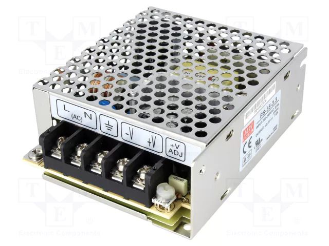Power supply: switching; for building in,modular; 23.1W; 3.3VDC MEAN WELL RS-35-3.3