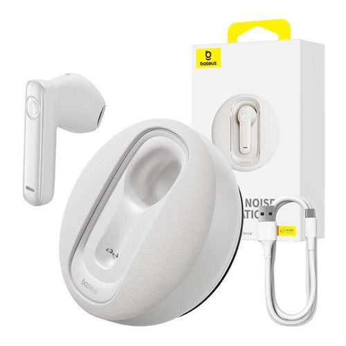 Smart wireless earpiece for car Baseus  CM10 (white), Baseus A00054700211-00