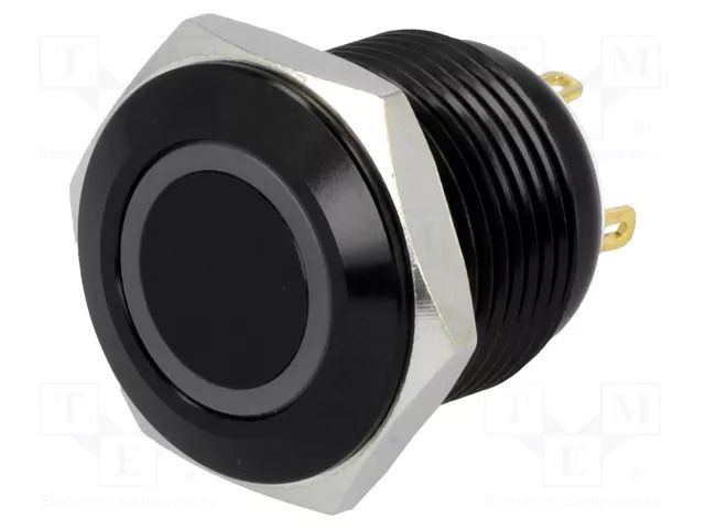 Switch: vandal resistant; Pos: 2; SPST-NO; 2A/36VDC; IP65; OFF-(ON) ONPOW V16-10R-12G-A