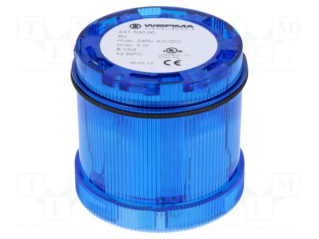 Automation module: light signaller; blue; bulb BA15D; 12÷240VDC WERMA WER-64150000
