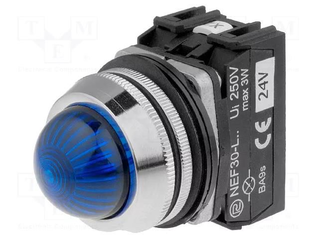Control lamp; 30mm; NEF30; -15÷30°C; Illumin: LED,filament lamp PROMET NEF30-LEN24