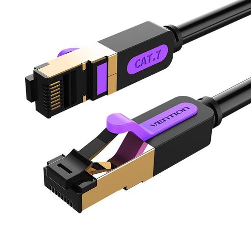 Network Cable CAT7 SFTP Vention ICDBF RJ45 Ethernet 10Gbps 1m Black, Vention ICDBF