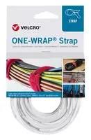 HOOK & LOOP STRAP, 20MM X 150MM, WHITE VEL-OW64400