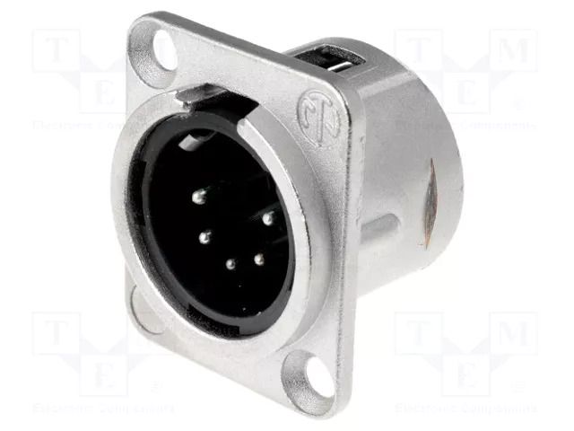 Connector: XLR; socket; male; PIN: 5; straight; soldering; silver NEUTRIK NTR-NC5MDL1