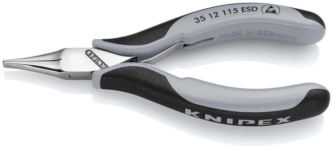KNIPEX 35 12 115 ESD Electronics Pliers ESD with box joint with multi-component handles 115 mm 35 12 115 ESD 4003773024835