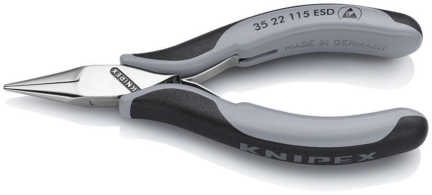 KNIPEX 35 22 115 ESD Electronics Pliers ESD with box joint with multi-component handles 115 mm 35 22 115 ESD 4003773024842