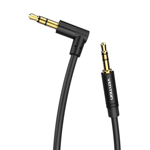 Cable Audio AUX 3.5mm to 90° 3,5mm Vention BAKBF-T 1m Black, Vention BAKBF-T