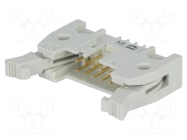 Connector: IDC; socket; male; PIN: 10; straight; with ejector; THT HARTING 09185106904