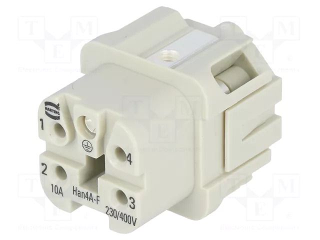 Connector: HDC; contact insert; female; 10A; 250V; Han® A; PIN: 5 HARTING 09200042711