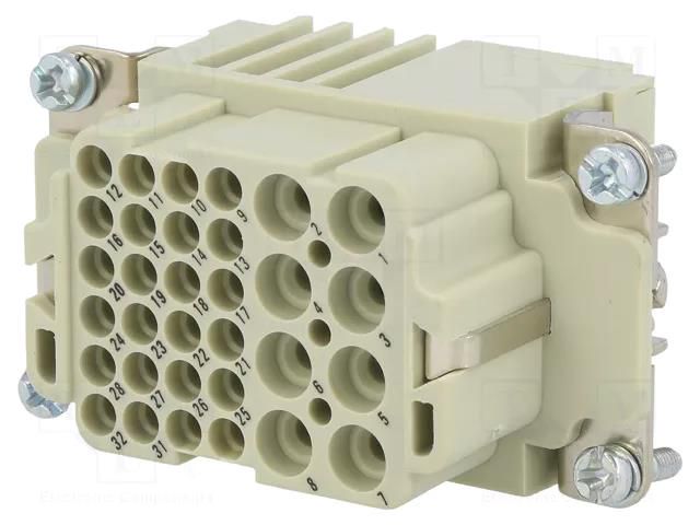 Connector: HDC; contact insert; female; 10A,16A; 160V,230V HARTING 09380323101