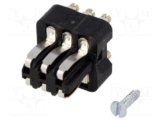 Connector: HDC; contact insert; male; Staf®; PIN: 6; size 3A; 10A HARTING 09700062813