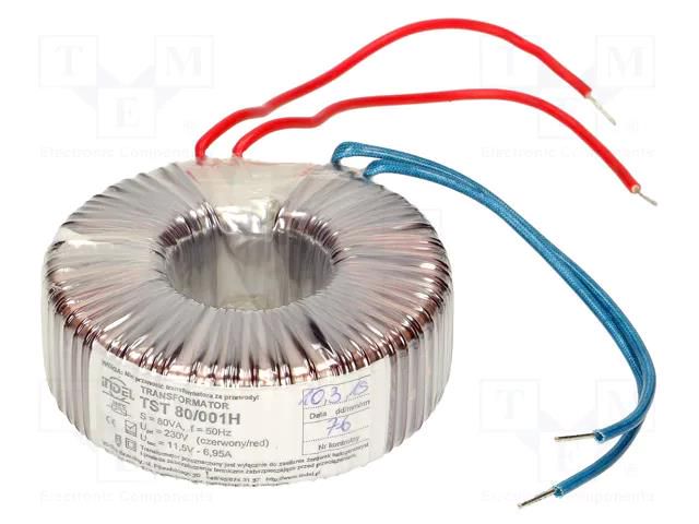 Transformer: toroidal; for halogen lamps; 80VA; 230VAC; 11.5V INDEL TSTH80W-Z