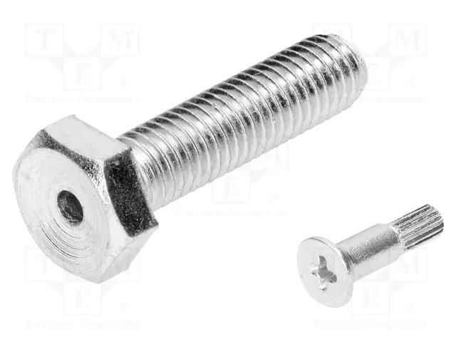 Pin; M10; steel; Plating: zinc; Thread len: 40mm; Spanner: 17mm FATH FA-098EM10040M
