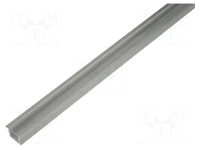 Profiles for LED modules; transparent; L: 2m; FPDS4-K; aluminium OPTOFLASH OF-PROFPDS4KALUA2