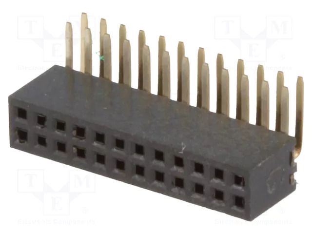 Connector: pin strips; socket; female; PIN: 24; THT; angled 90°; 1A CONNFLY DS1065-14-2X12S8BR