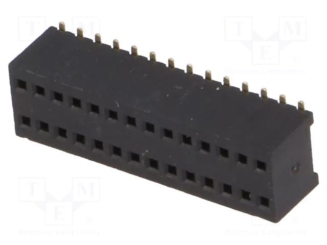 Connector: pin strips; socket; female; PIN: 28; SMT; straight; 2x14 CONNFLY DS1065-10-2X14S8BS