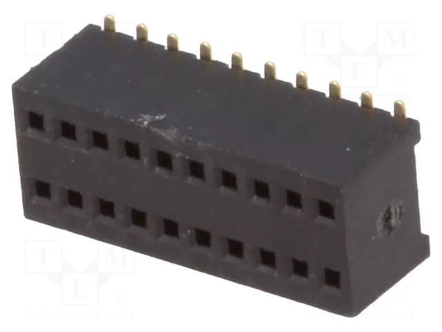 Connector: pin strips; socket; female; PIN: 20; SMT; straight; 2x10 CONNFLY DS1065-10-2X10S8BS