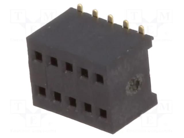 Connector: pin strips; socket; female; PIN: 10; straight; SMT; 2x5 CONNFLY DS1065-10-2X5S8BS