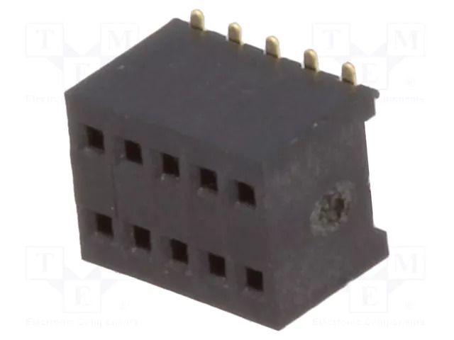Connector: pin strips; socket; female; PIN: 10; SMT; straight; 2x5 CONNFLY DS1065-10-2X5S8BS
