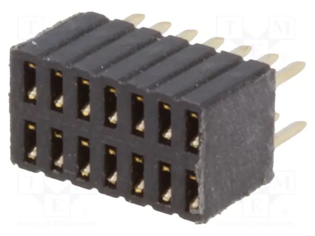 Connector: pin strips; socket; female; PIN: 14; THT; straight; 2x7 CONNFLY DS1065-08-2X7S8BV
