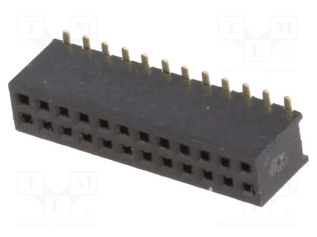 Connector: pin strips; socket; female; PIN: 24; SMT; straight; 1A CONNFLY DS1065-05-2X12S8BS