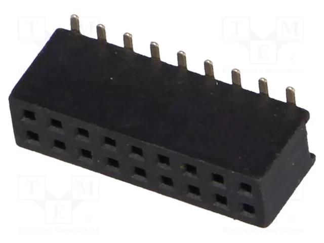 Connector: pin strips; socket; female; PIN: 18; straight; 1A; SMT CONNFLY DS1065-05-2X9S8BS