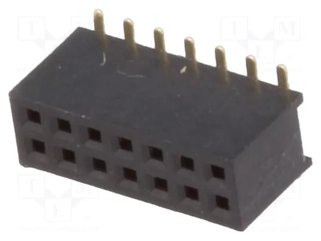Connector: pin strips; socket; female; PIN: 14; straight; 1A; SMT CONNFLY DS1065-05-2X7S8BS