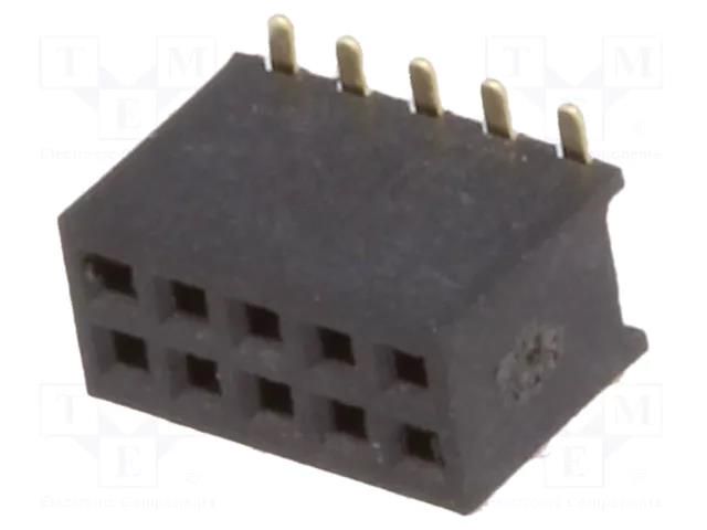 Connector: pin strips; socket; female; PIN: 10; straight; 1A; SMT CONNFLY DS1065-05-2X5S8BS