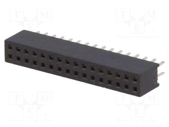 Connector: pin strips; socket; female; PIN: 32; straight; 1A; THT CONNFLY DS1065-03-2X16S8BV