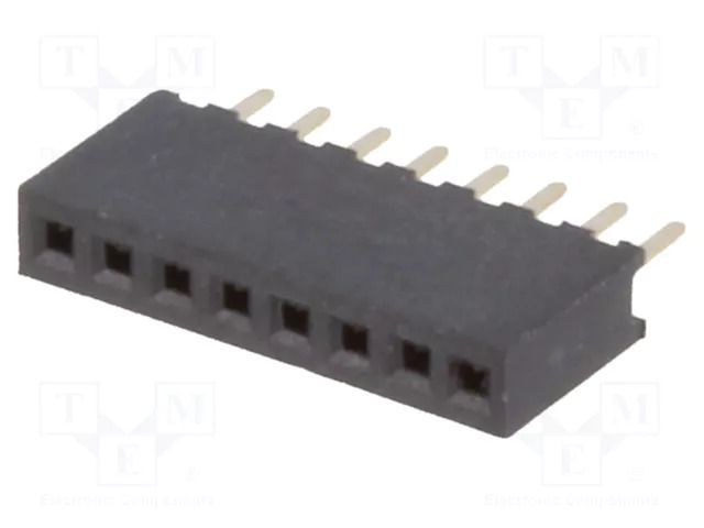 Connector: pin strips; socket; female; PIN: 8; THT; straight; 1A CONNFLY DS1065-01-1X8S8BV