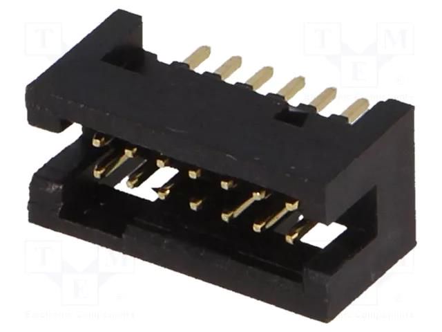 Connector: IDC; socket; male; PIN: 14; straight; THT; gold flash CONNFLY DS1031-15-14V8B