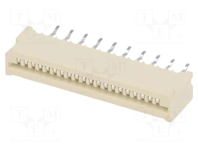 Connector: FFC/FPC; straight; PIN: 20; Non-ZIF; THT; tinned; 20mΩ CONNFLY DS1020-01-20BT1