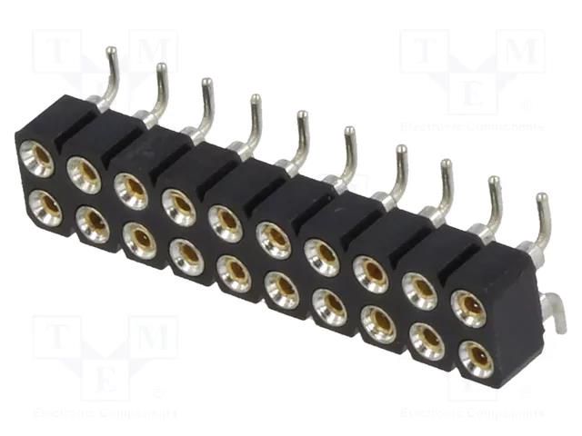 Connector: pin strips; socket; female; PIN: 20; vertical; SMT; 2x10 CONNFLY DS1002-01-2X10S13