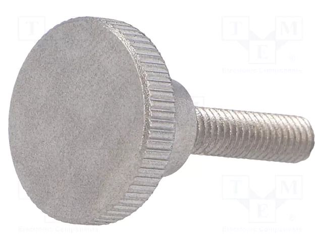 Knob; Ø: 16mm; Ext.thread: M4; 16mm; H: 9.5mm; stainless steel ELESA+GANTER DIN464-M4-16-NI