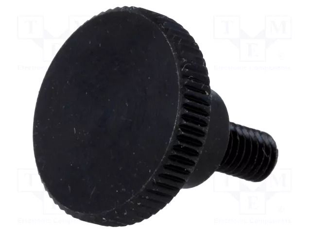 Knob; Ø: 16mm; Ext.thread: M4; 8mm; H: 9.5mm; steel; knurled ELESA+GANTER DIN464-M4-8