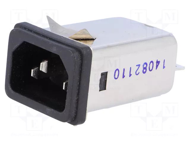 Connector: AC supply; socket; male; Inom: 6A; Ir: 0.8mA; 250VAC YUNPEN ELECTRONIC FYO06T1