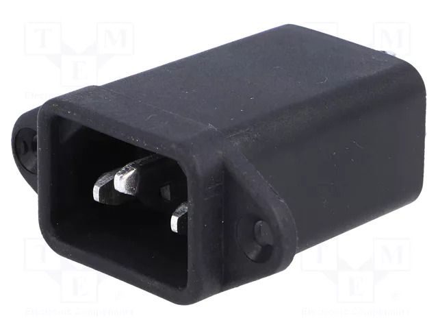 Connector: AC supply; socket; male; 1A; 250VAC; C14 (E); IEC 60320 FILTERCON FW414-1