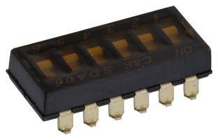 DIP SWITCH, SPST, 0.1A, 5VDC, SMD SDA06H0SBR