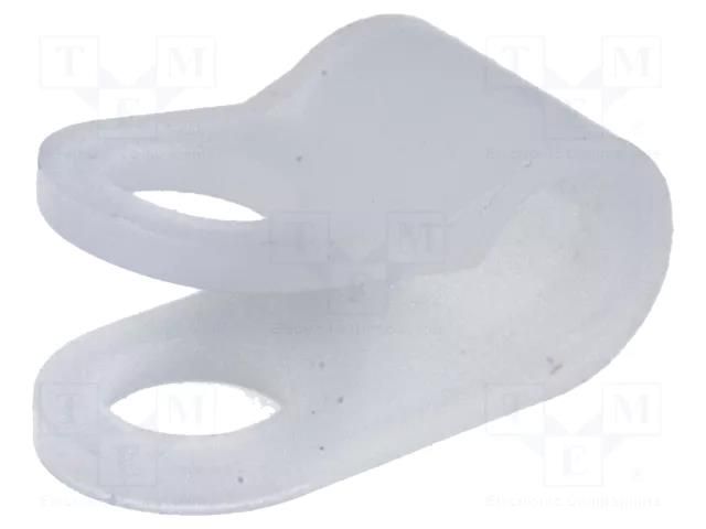 Fixing clamp; Cable P-clips; ØBundle : 3.5mm; polyamide; natural FIX&FASTEN FIX-CC-14