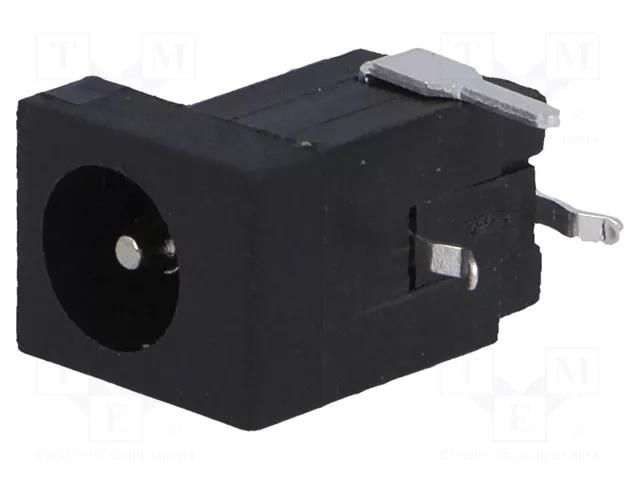 Connector: DC supply; socket; male; 5A; angled 90°; THT; black CLIFF FCR681465P