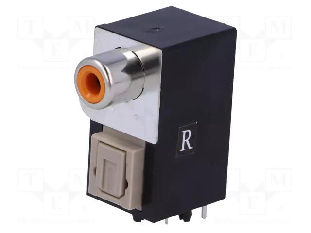 Connector: optical (Toslink) + RCA; with cover; THT; angled 90° CLIFF FC684206R