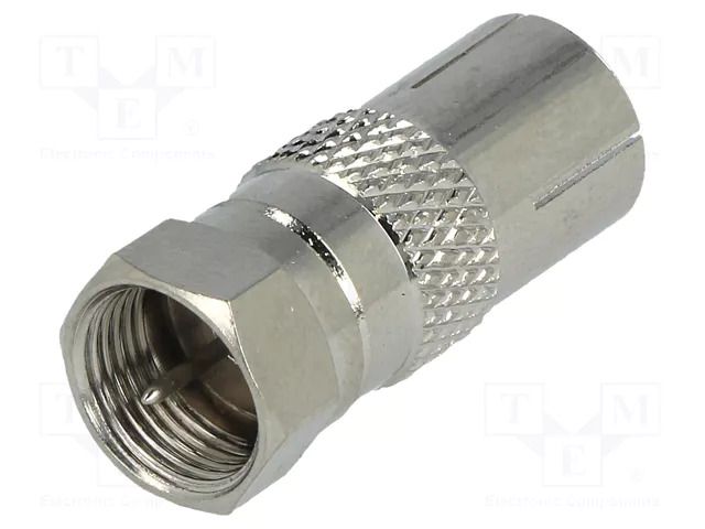 Adapter; F plug,coaxial 9.5mm socket YIZN Jiangsu Tengyu Electronics co. FC-026