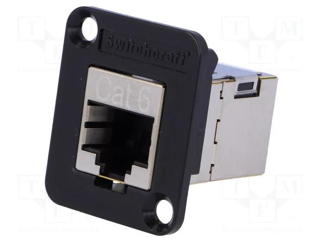 Coupler; EH; Cat: 6; shielded; RJ45 socket,both sides SWITCHCRAFT EHRJ45P6S