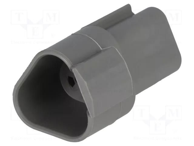 Connector: wire-wire; plug; male; DT; for cable; PIN: 3; grey; IP68 DEUTSCH DT04-3P