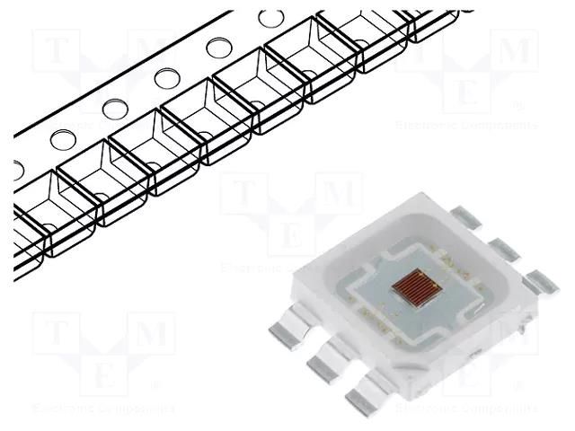 Power LED; red; 120°; 700mA; λd: 620÷630nm; Pmax: 2.4W; P: 3W; 70÷80lm OPTOSUPPLY OSR5XAT3C1E