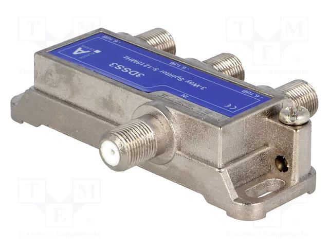 Splitter; 3D Line; screw; 1218MHz; Output: F female x3 TELESTE 3DSS3