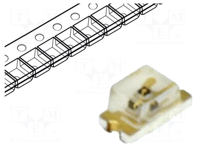 LED; blue; SMD; 0603; 28÷180mcd; 2.8÷3.8VDC; 1.6x0.8x0.8mm; 130° LITEON LTST-C190TBKT