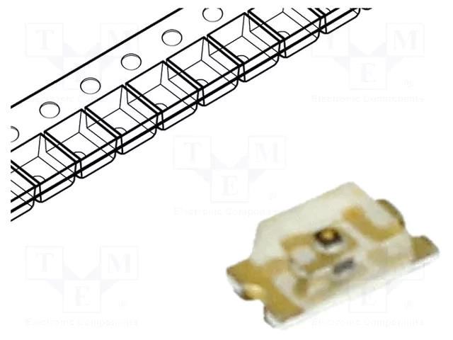 LED; SMD; 0603; yellow; 28÷180mcd; 1.6x0.8x0.55mm; 130°; 20mA; 75mW LITEON LTST-C191KSKT